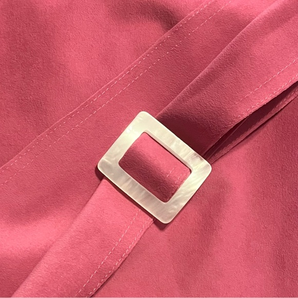 Barbie Pink Pencil Skirt with Two Fabric Belts Mother of Pearl Buckle Sz Medium - Picture 10 of 16